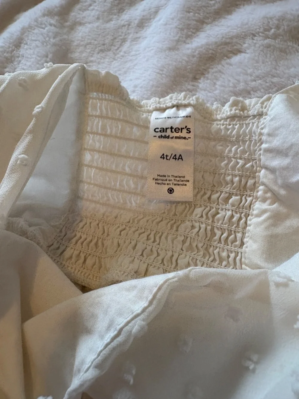Carters White Lace Damsel style dress size 4T